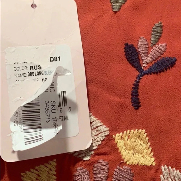 Chelsea & Violet Boho Dress Sheer Embroidered Small - Picture 7 of 9